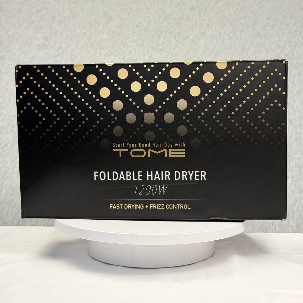 TOME Foldable Hair Dryer 1200W Blossom Pink Travel Fast Drying Frizz Control NEW